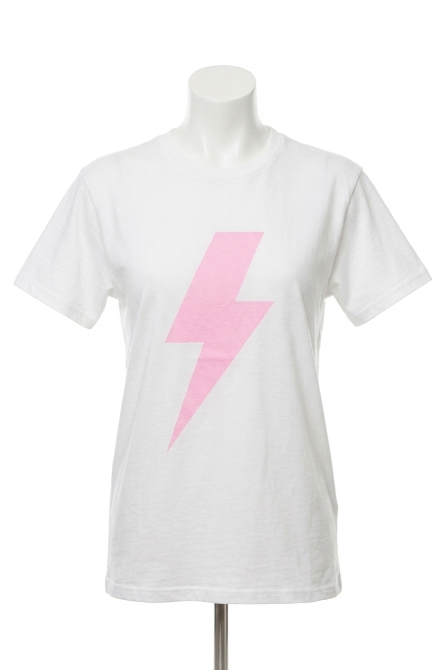 NEW RECYCLED KARMA acdc bolt rock out tee in white